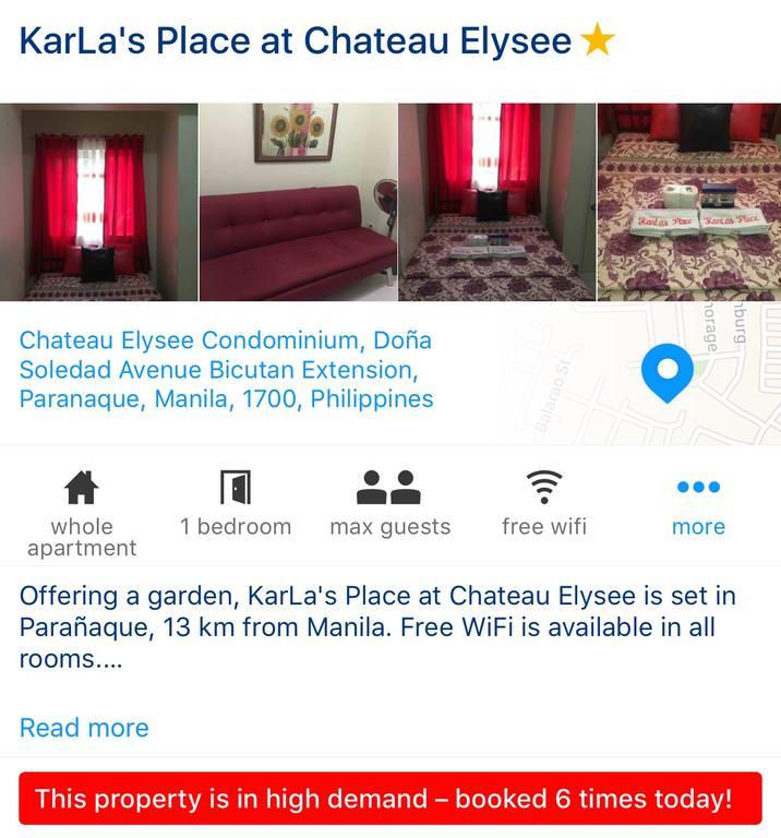 Karla'S Place At Chateau Elysee Paranaque City Dış mekan fotoğraf